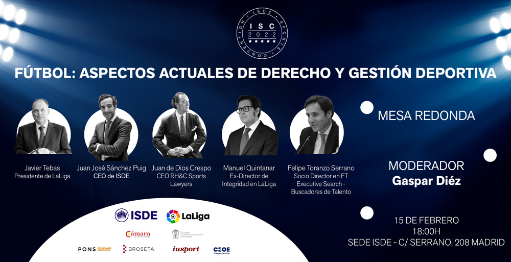 Mesa redonda en torno al libro "Futbol: aspectos actuales de derecho y gestión deportiva"